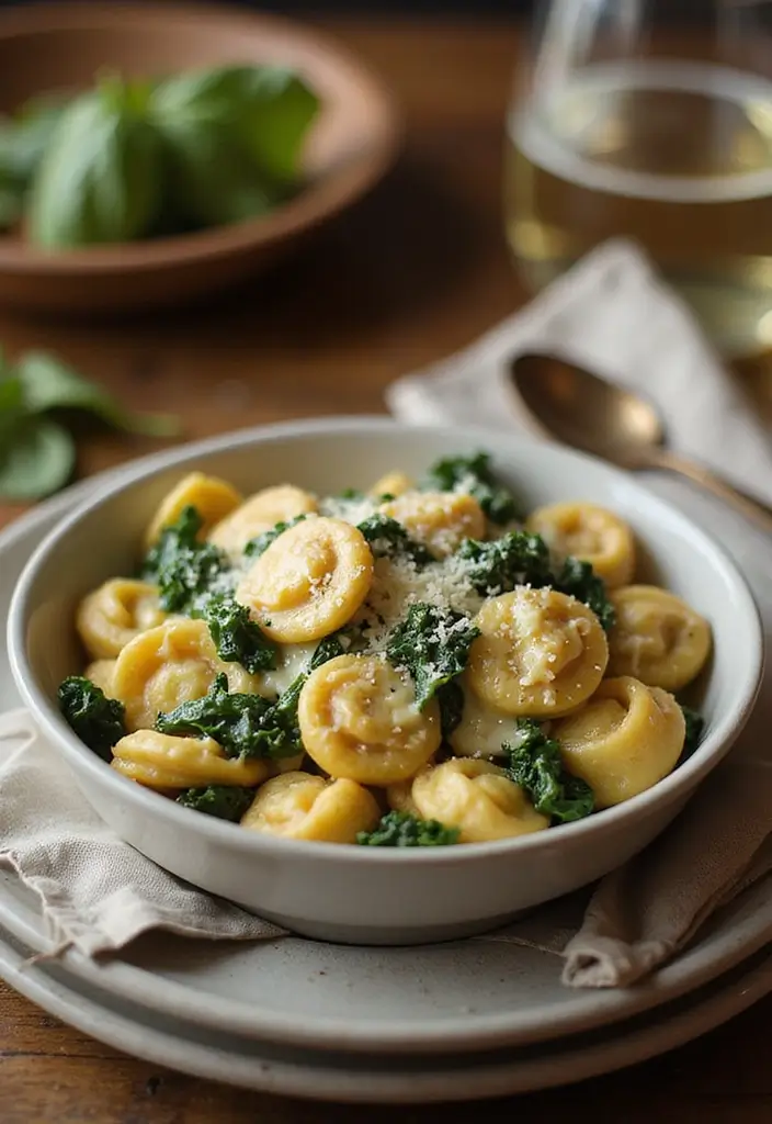 25 Simple Pasta and Cheese Recipes for Every Comfort Craving 13 25 Simple Pasta and Cheese Recipes for Every Comfort Craving - 3. Cheesy Spinach Tortellini