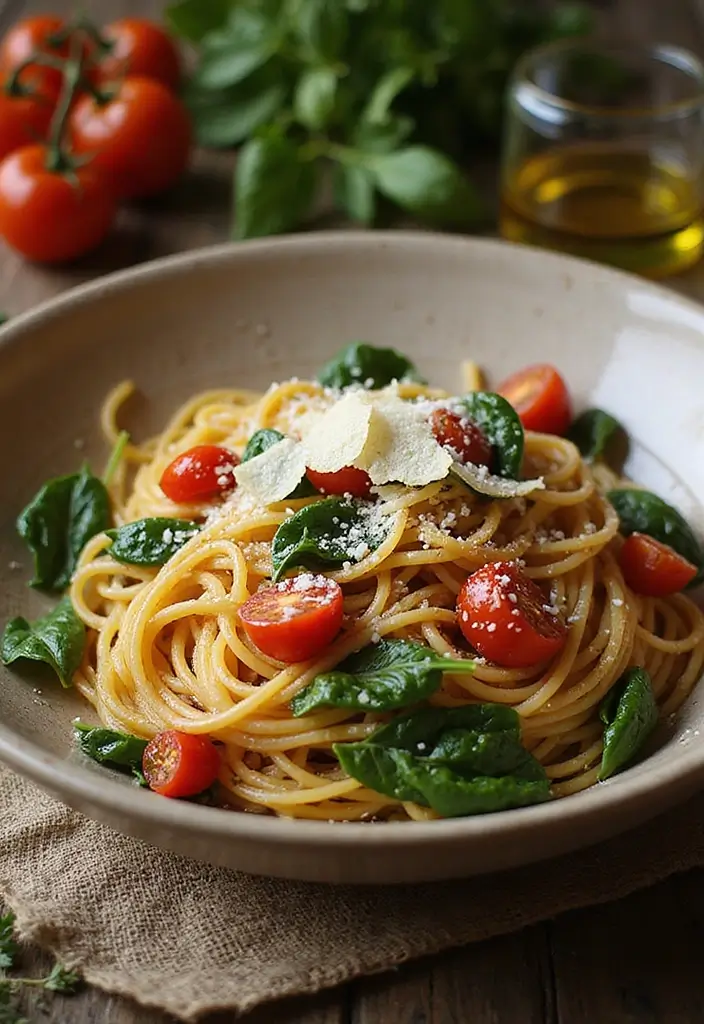 25 Spinach and Tomato Pasta Recipes Full of Fresh Flavor 1 25 Spinach and Tomato Pasta Recipes Full of Fresh Flavor - 1. Classic Spinach and Tomato Spaghetti