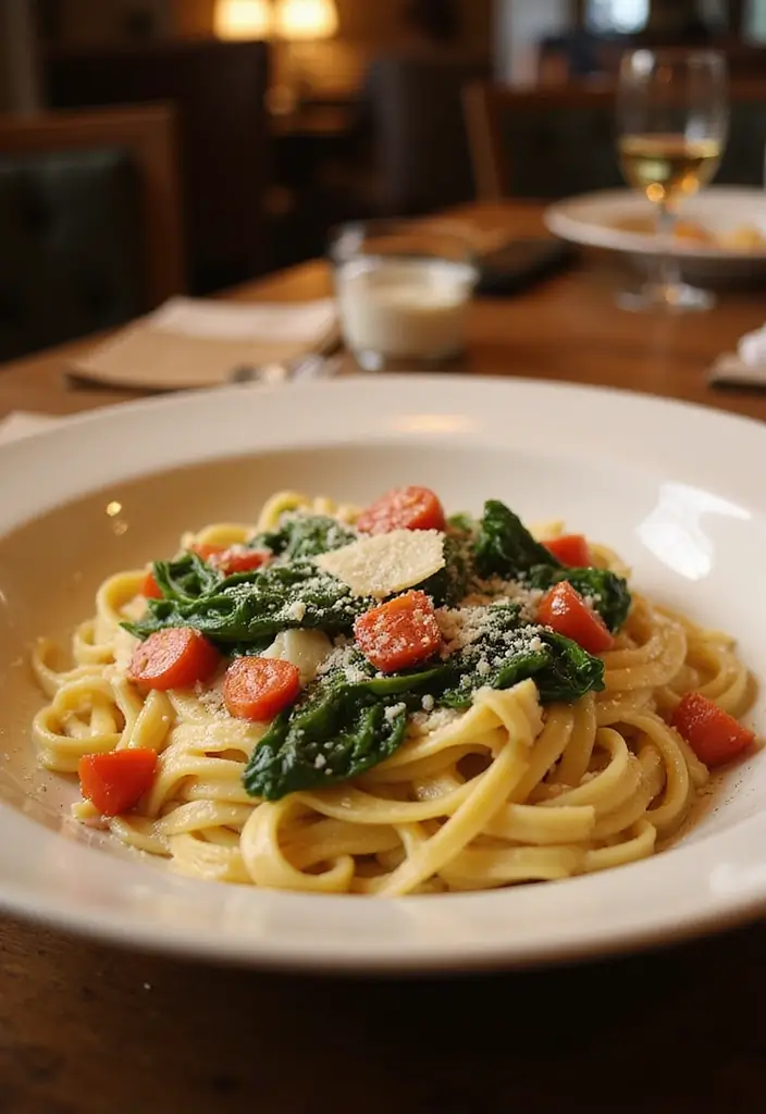 25 Spinach and Tomato Pasta Recipes Full of Fresh Flavor 73 25 Spinach and Tomato Pasta Recipes Full of Fresh Flavor - 13. Spinach and Tomato Fettuccine Alfredo