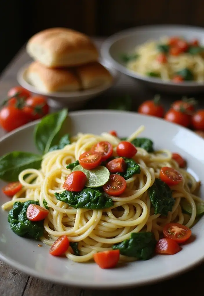 25 Spinach and Tomato Pasta Recipes Full of Fresh Flavor 114 25 Spinach and Tomato Pasta Recipes Full of Fresh Flavor - 20. Spinach and Tomato Garlic Butter Pasta