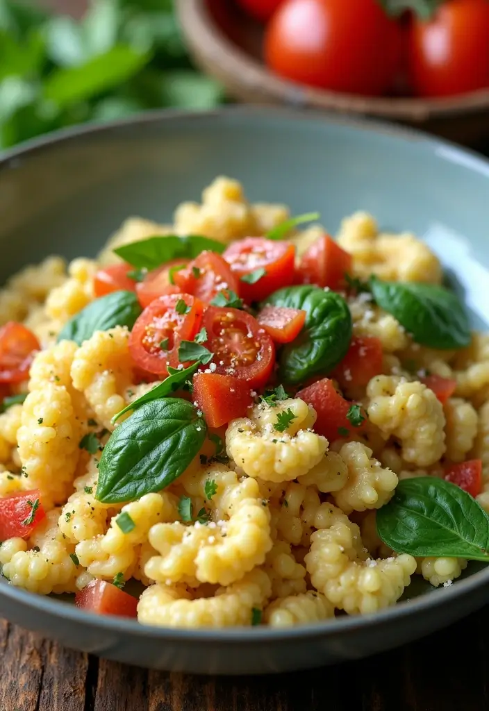 25 Spinach and Tomato Pasta Recipes Full of Fresh Flavor 121 25 Spinach and Tomato Pasta Recipes Full of Fresh Flavor - 21. Spinach and Tomato Cauliflower Pasta