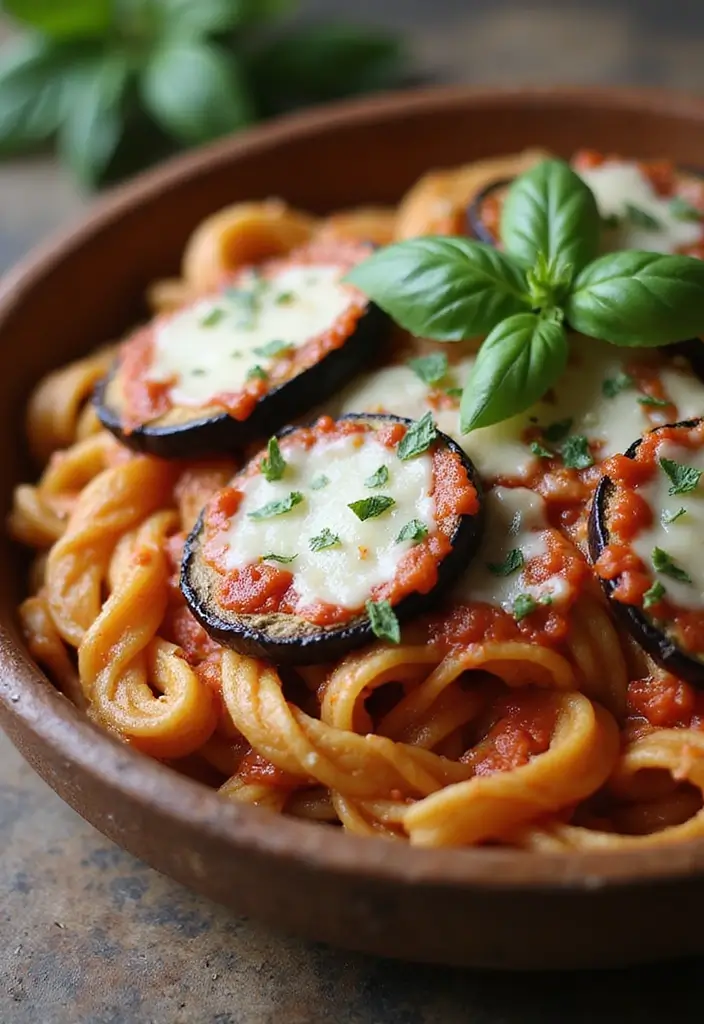 25 Vegetarian Crockpot Pasta Recipes That Cook Themselves 84 25 Vegetarian Crockpot Pasta Recipes That Cook Themselves - 14. Eggplant Parmesan Pasta