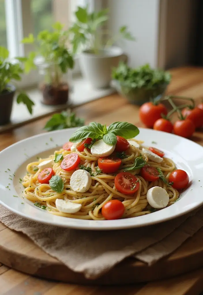 25 Vegetarian Crockpot Pasta Recipes That Cook Themselves 96 25 Vegetarian Crockpot Pasta Recipes That Cook Themselves - 16. Caprese Pasta