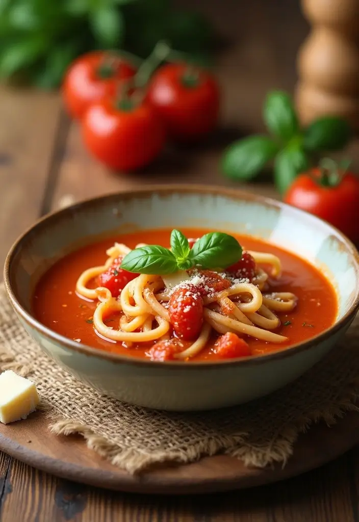 25 Vegetarian Crockpot Pasta Recipes That Cook Themselves 46 25 Vegetarian Crockpot Pasta Recipes That Cook Themselves - 8. Creamy Tomato Soup Pasta