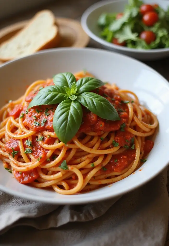 25 Vegetarian Red Sauce Pasta Recipes for Classic Comfort Food 1 25 Vegetarian Red Sauce Pasta Recipes for Classic Comfort Food - 1. Classic Spaghetti Marinara