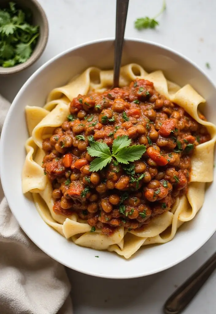 25 Vegetarian Red Sauce Pasta Recipes for Classic Comfort Food 62 25 Vegetarian Red Sauce Pasta Recipes for Classic Comfort Food - 12. Lentil Bolognese