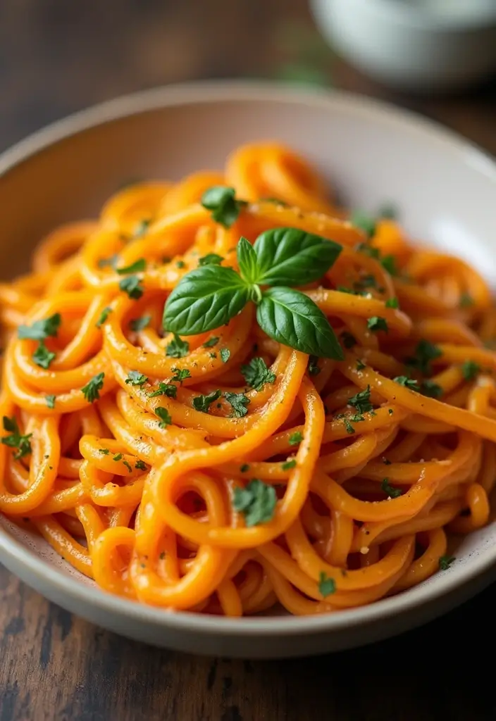 25 Vegetarian Red Sauce Pasta Recipes for Classic Comfort Food 69 25 Vegetarian Red Sauce Pasta Recipes for Classic Comfort Food - 13. Sweet Potato Pasta