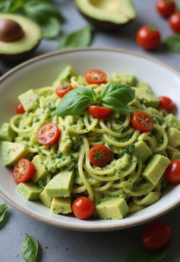 25 Vegetarian Red Sauce Pasta Recipes for Classic Comfort Food 109 25 Vegetarian Red Sauce Pasta Recipes for Classic Comfort Food - 19. Creamy Avocado Pasta