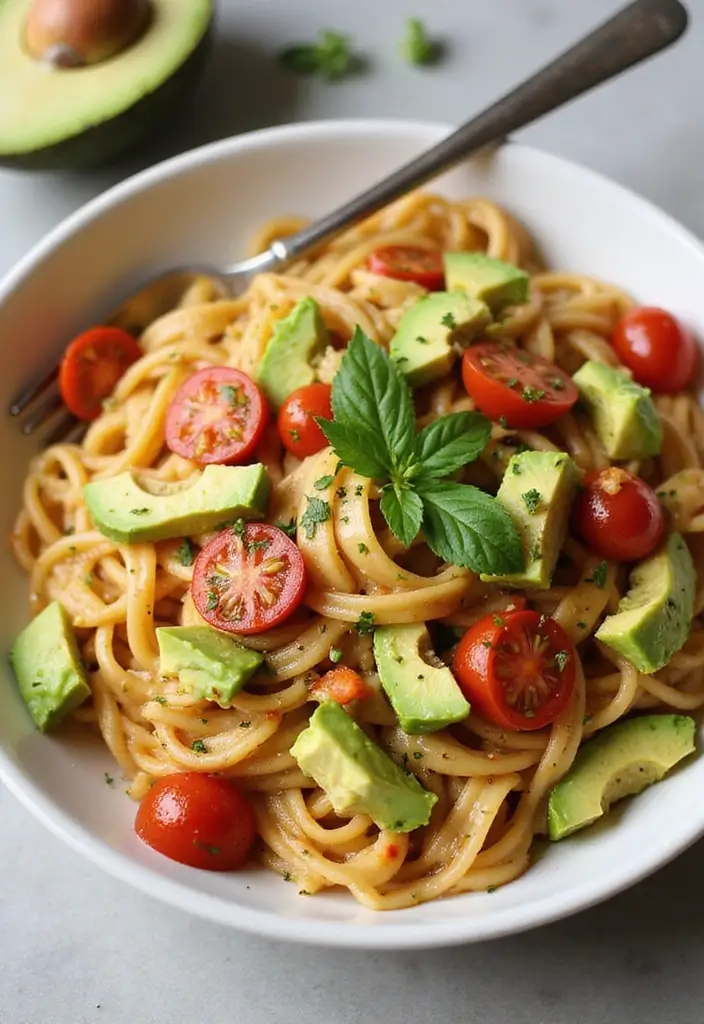 25 Vegetarian Red Sauce Pasta Recipes for Classic Comfort Food 126 25 Vegetarian Red Sauce Pasta Recipes for Classic Comfort Food - 22. Tomato and Avocado Pasta