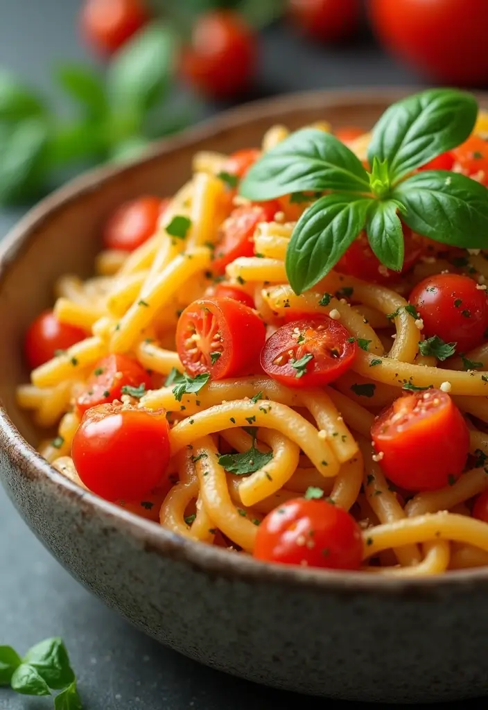 25 Vegetarian Red Sauce Pasta Recipes for Classic Comfort Food 138 25 Vegetarian Red Sauce Pasta Recipes for Classic Comfort Food - 24. Tomato and Bell Pepper Pasta