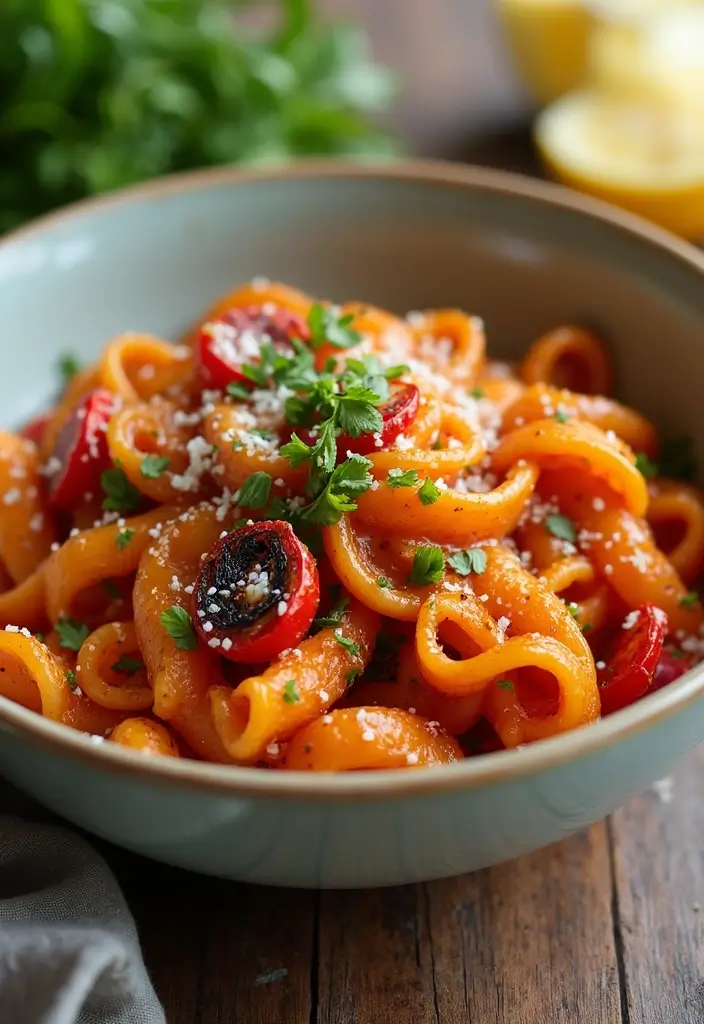 25 Vegetarian Red Sauce Pasta Recipes for Classic Comfort Food 16 25 Vegetarian Red Sauce Pasta Recipes for Classic Comfort Food - 4. Roasted Vegetable Pasta