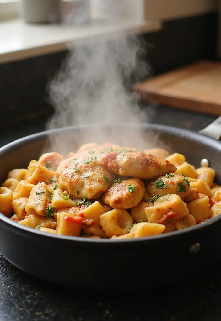 26 Easy Chicken and Pasta Recipes for Quick Family Dinners 92 26 Easy Chicken and Pasta Recipes for Quick Family Dinners - 16. One-Pan Chicken and Pasta