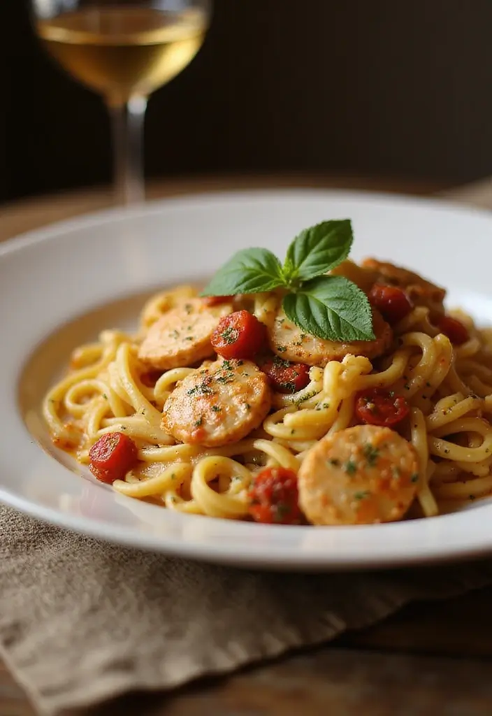 26 Easy Chicken and Pasta Recipes for Quick Family Dinners 97 26 Easy Chicken and Pasta Recipes for Quick Family Dinners - 17. Creamy Sundried Tomato Chicken Pasta