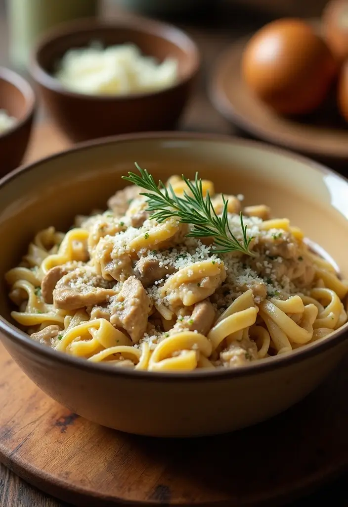 26 Easy Chicken and Pasta Recipes for Quick Family Dinners 135 26 Easy Chicken and Pasta Recipes for Quick Family Dinners - 23. Creamy Chicken and Mushroom Pasta