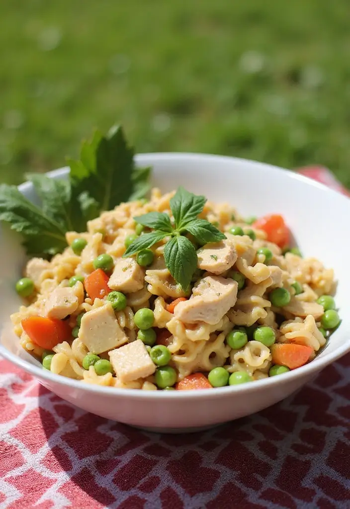 26 Easy Chicken and Pasta Recipes for Quick Family Dinners 149 26 Easy Chicken and Pasta Recipes for Quick Family Dinners - 25. Chicken and Pea Pasta Salad