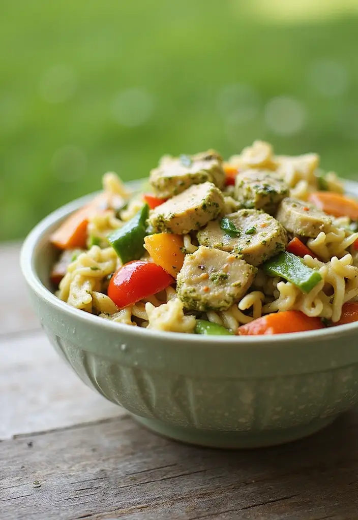 26 Easy Chicken and Pasta Recipes for Quick Family Dinners 39 26 Easy Chicken and Pasta Recipes for Quick Family Dinners - 7. Pesto Chicken Pasta Salad