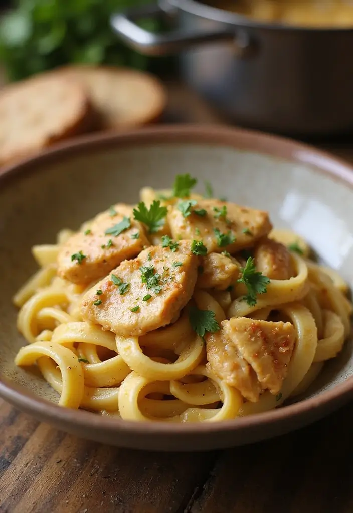 26 Easy Chicken and Pasta Recipes for Quick Family Dinners 49 26 Easy Chicken and Pasta Recipes for Quick Family Dinners - 9. Garlic Butter Chicken Pasta