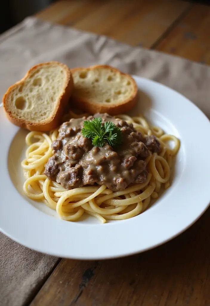 27 Easy Pasta Recipes for Two That Feel Romantic and Simple 65 27 Easy Pasta Recipes for Two That Feel Romantic and Simple - 11. Beef Stroganoff Pasta