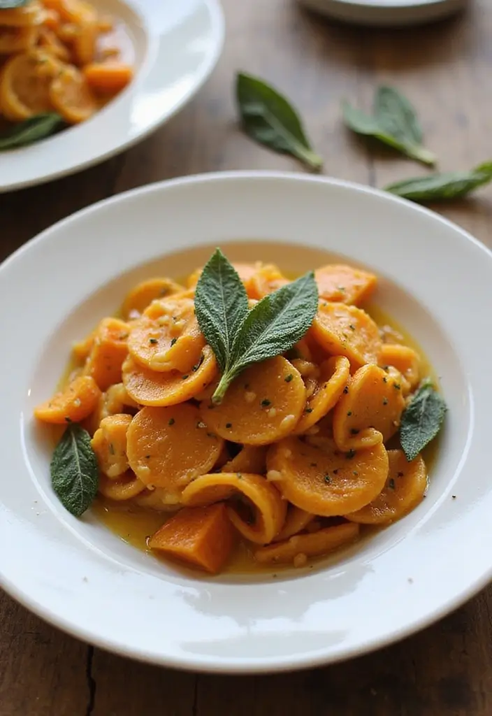 27 Easy Pasta Recipes for Two That Feel Romantic and Simple 79 27 Easy Pasta Recipes for Two That Feel Romantic and Simple - 13. Sweet Potato Pasta with Sage Brown Butter