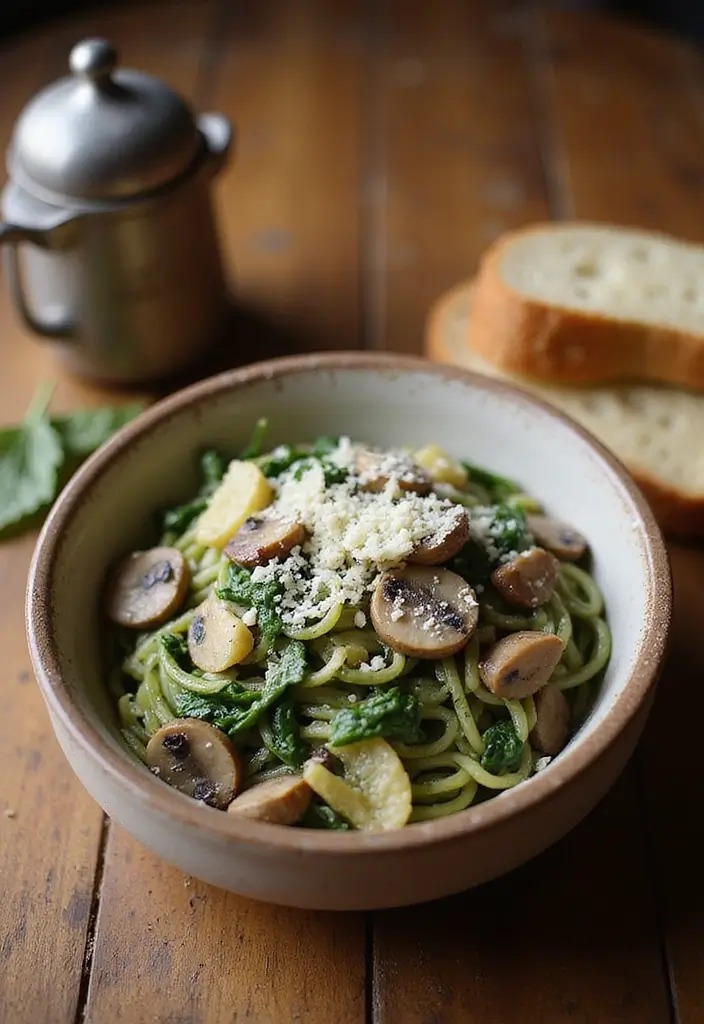 27 Easy Pasta Recipes for Two That Feel Romantic and Simple 98 27 Easy Pasta Recipes for Two That Feel Romantic and Simple - 16. Mushroom and Spinach Pasta