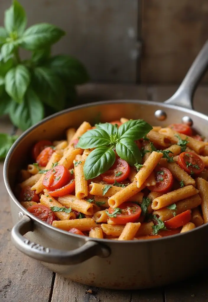 27 Easy Pasta Recipes for Two That Feel Romantic and Simple 27 27 Easy Pasta Recipes for Two That Feel Romantic and Simple - 5. One-Pot Tomato Basil Pasta