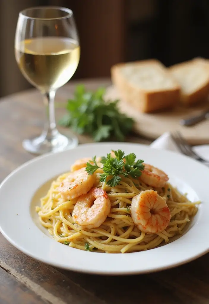 27 Easy Pasta Recipes for Two That Feel Romantic and Simple 39 27 Easy Pasta Recipes for Two That Feel Romantic and Simple - 7. Garlic Butter Shrimp Pasta