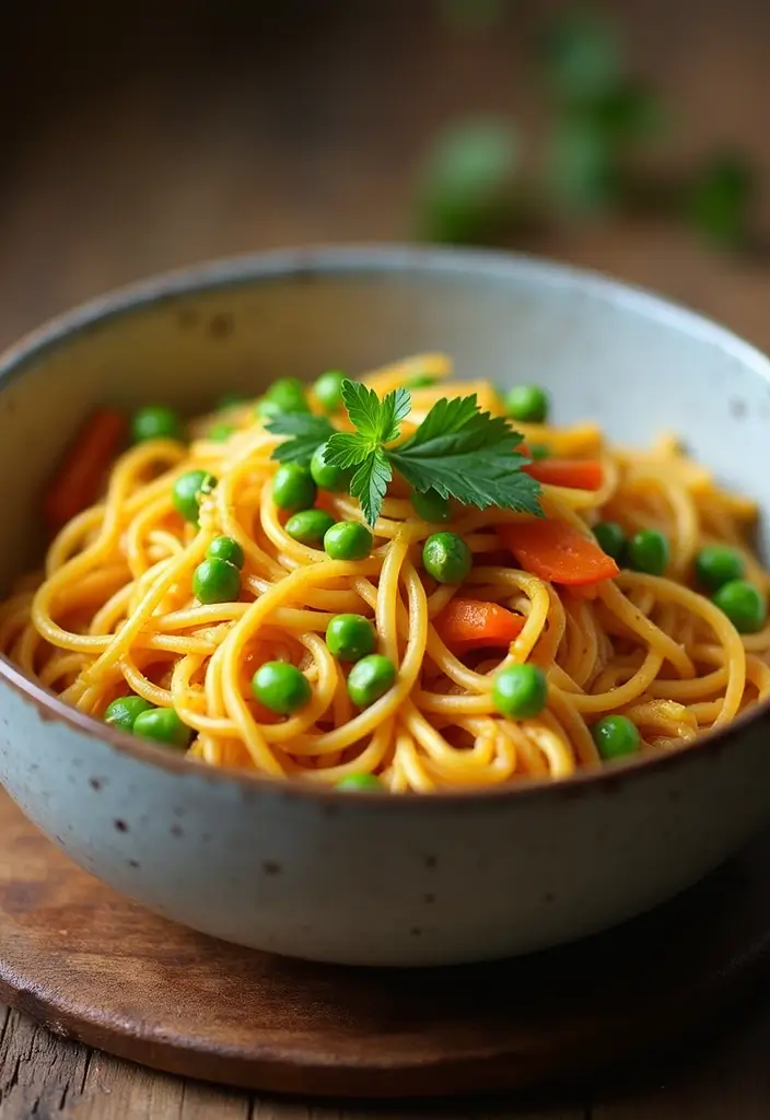 27 Gluten Dairy Free Pasta Recipes for a Healthy Lifestyle 163 27 Gluten Dairy Free Pasta Recipes for a Healthy Lifestyle - 27. Coconut Curry Pasta with Peas and Carrots