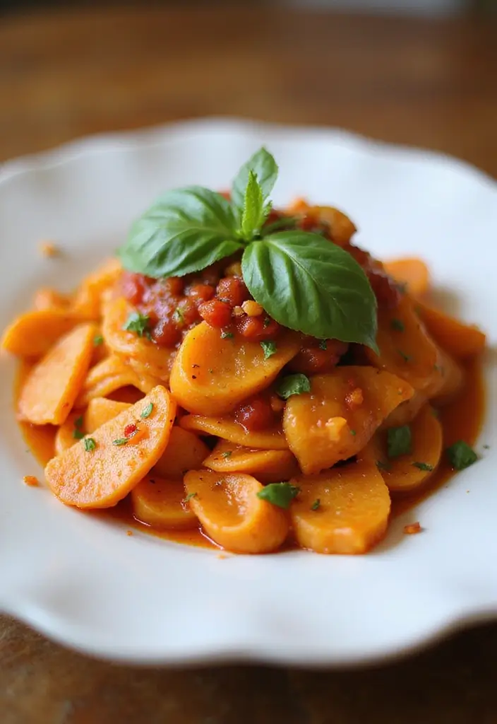 27 Gluten Dairy Free Pasta Recipes for a Healthy Lifestyle 13 27 Gluten Dairy Free Pasta Recipes for a Healthy Lifestyle - 3. Sweet Potato Pasta with Tomato Basil Sauce