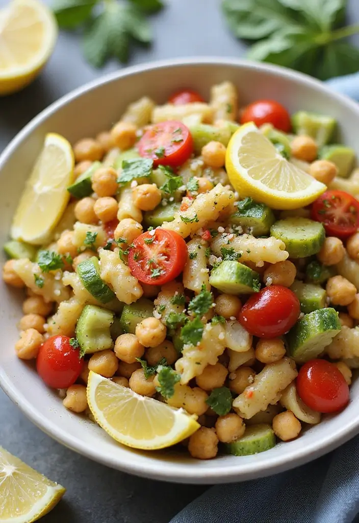 27 Gluten Dairy Free Pasta Recipes for a Healthy Lifestyle 18 27 Gluten Dairy Free Pasta Recipes for a Healthy Lifestyle - 4. Chickpea Pasta Salad with Lemon Vinaigrette