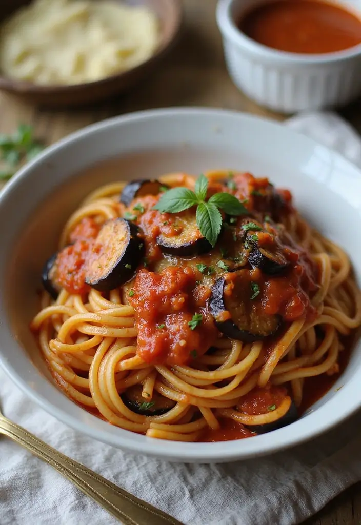 27 Gluten Dairy Free Pasta Recipes for a Healthy Lifestyle 44 27 Gluten Dairy Free Pasta Recipes for a Healthy Lifestyle - 8. Eggplant Pasta with Marinara Sauce