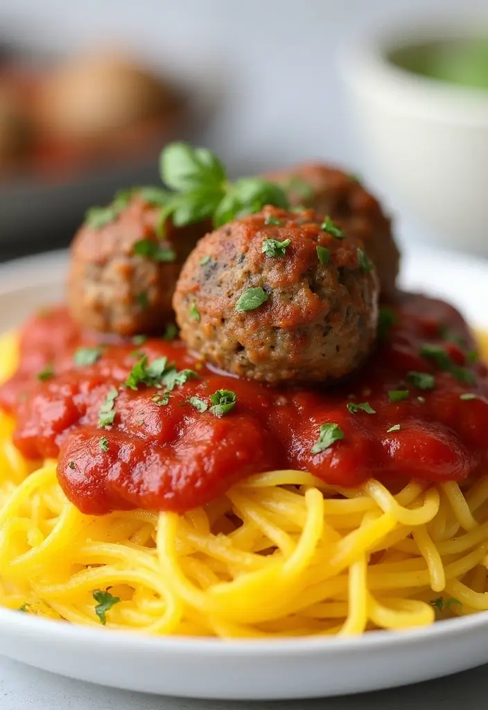 27 Gluten Dairy Free Pasta Recipes for a Healthy Lifestyle 51 27 Gluten Dairy Free Pasta Recipes for a Healthy Lifestyle - 9. Spaghetti Squash with Meatballs