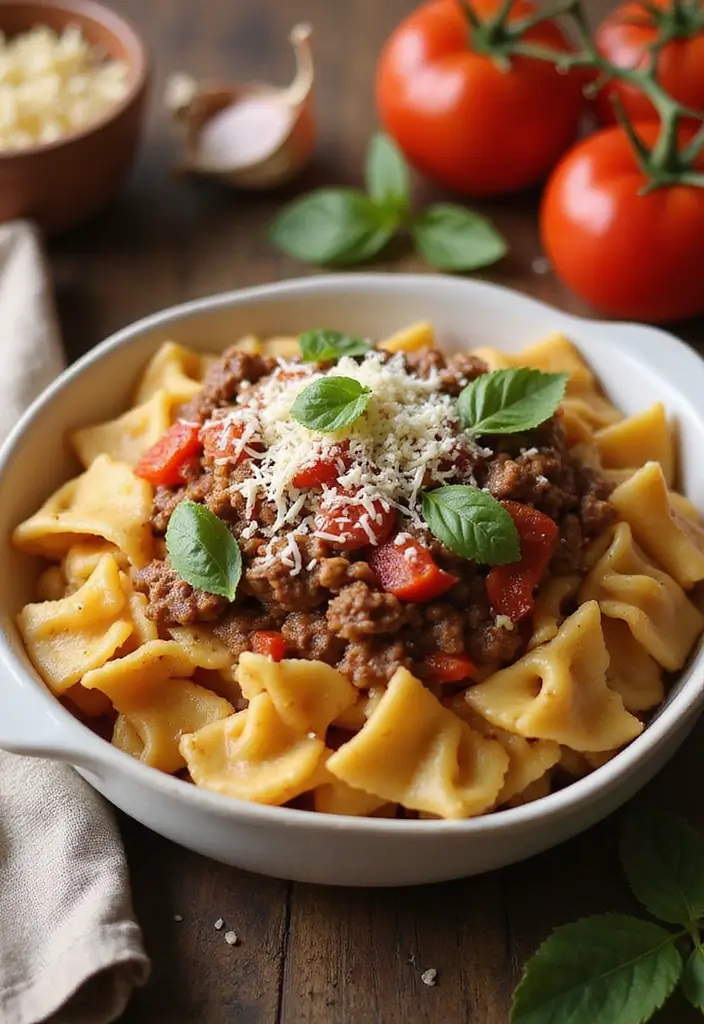 27 Ground Beef Bowtie Pasta Recipes Everyone Will Love 79 27 Ground Beef Bowtie Pasta Recipes Everyone Will Love - 13. Ground Beef and Tomato Bowtie Pasta