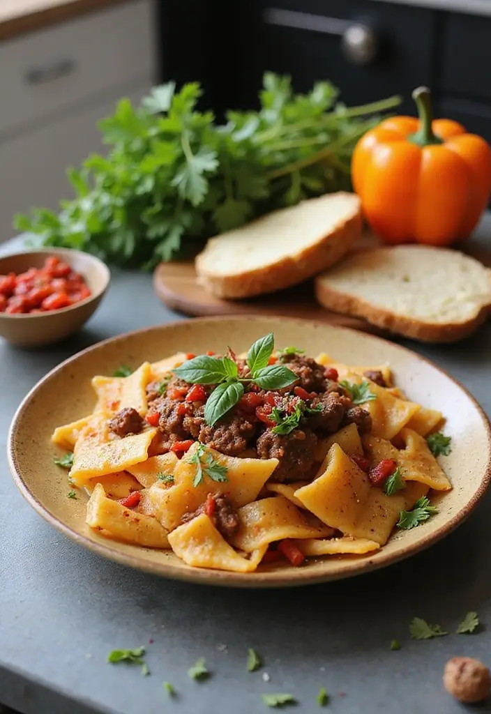 27 Ground Beef Bowtie Pasta Recipes Everyone Will Love 105 27 Ground Beef Bowtie Pasta Recipes Everyone Will Love - 17. Beef Bowtie Pasta with Roasted Red Peppers