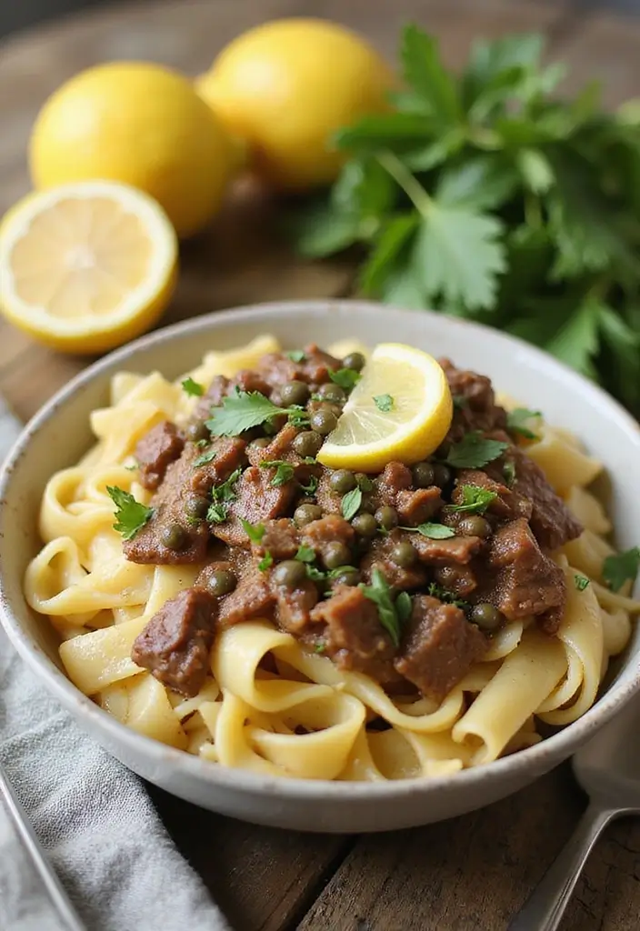 27 Ground Beef Bowtie Pasta Recipes Everyone Will Love 126 27 Ground Beef Bowtie Pasta Recipes Everyone Will Love - 20. Beef Bowtie Pasta with Lemon and Capers