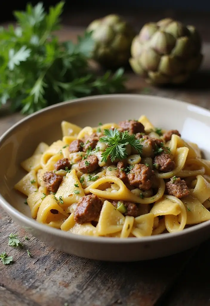 27 Ground Beef Bowtie Pasta Recipes Everyone Will Love 138 27 Ground Beef Bowtie Pasta Recipes Everyone Will Love - 22. Beefy Bowtie Pasta with Artichokes