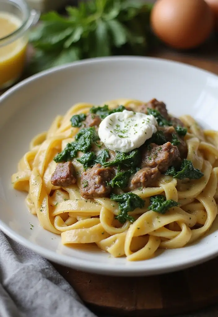 27 Ground Beef Bowtie Pasta Recipes Everyone Will Love 145 27 Ground Beef Bowtie Pasta Recipes Everyone Will Love - 23. Beef Bowtie Pasta with Spinach and Ricotta
