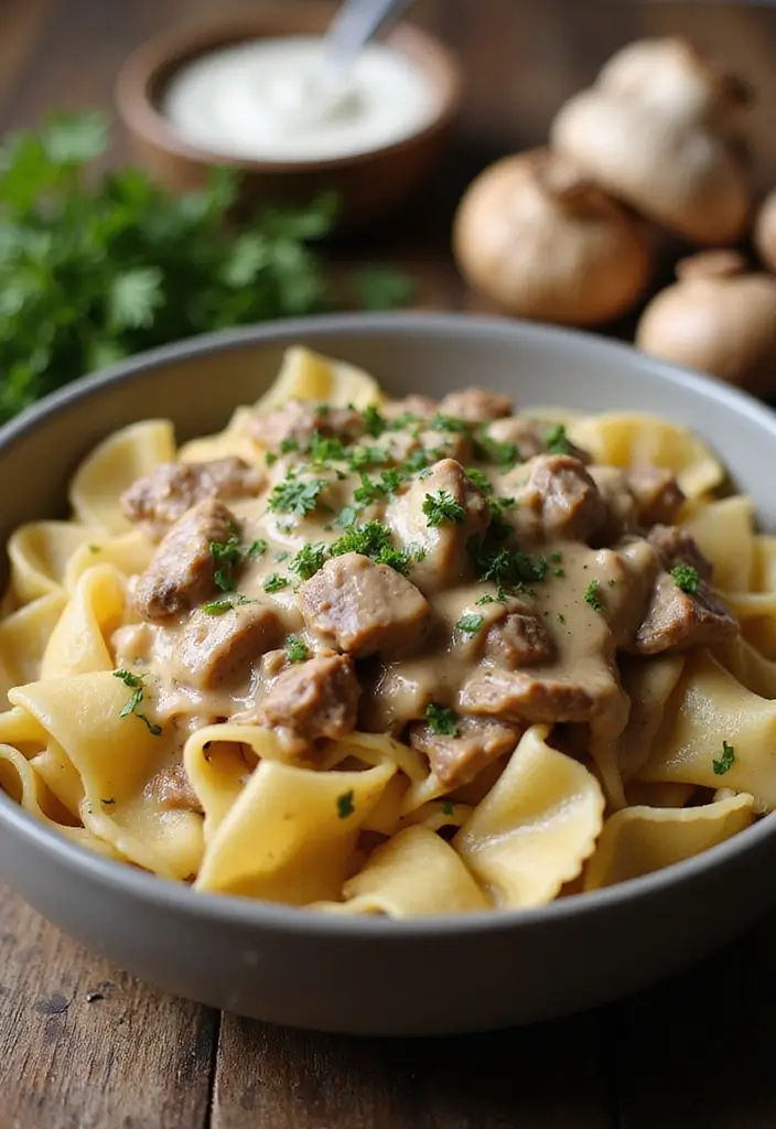27 Ground Beef Bowtie Pasta Recipes Everyone Will Love 36 27 Ground Beef Bowtie Pasta Recipes Everyone Will Love - 6. Beef Stroganoff Bowtie Pasta