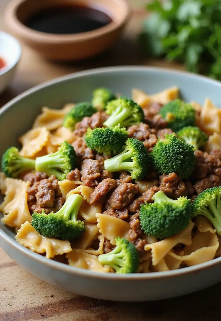 27 Ground Beef Bowtie Pasta Recipes Everyone Will Love 43 27 Ground Beef Bowtie Pasta Recipes Everyone Will Love - 7. Ground Beef and Broccoli Bowtie Pasta