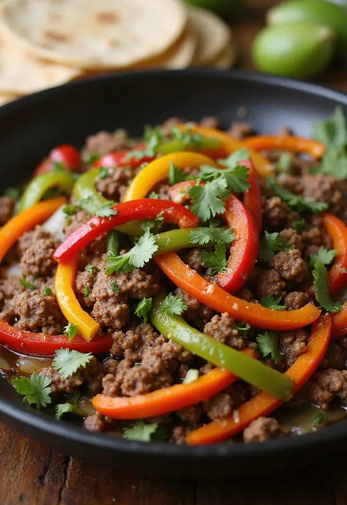 27 Ground Beef Recipes Without Pasta That Still Hit the Spot 144 27 Ground Beef Recipes Without Pasta That Still Hit the Spot - 24. Ground Beef Fajitas