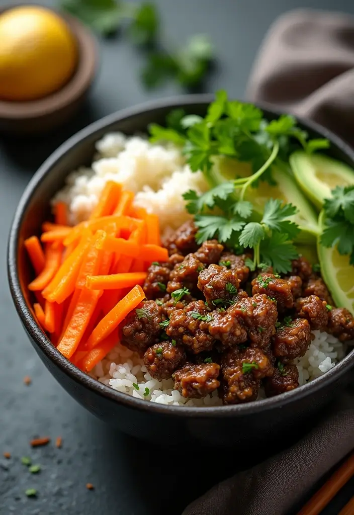 27 Ground Beef Recipes Without Pasta That Still Hit the Spot 34 27 Ground Beef Recipes Without Pasta That Still Hit the Spot - 6. Asian-Inspired Ground Beef Bowls