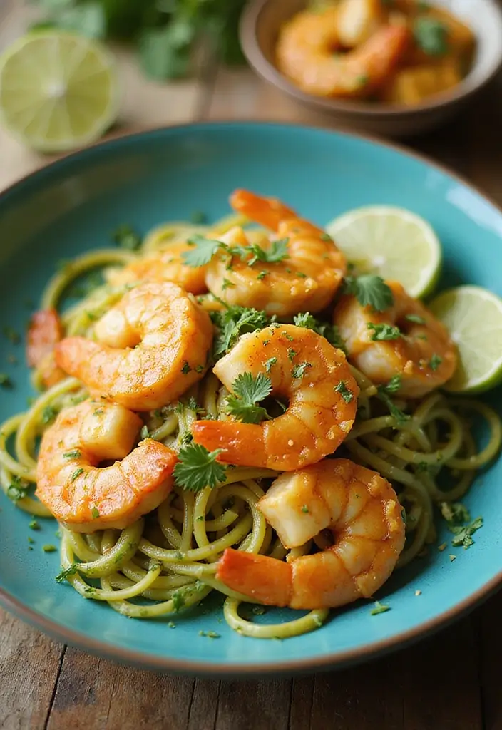 27 Low Carb High Protein Pasta Recipes for Busy Weeknights 109 27 Low Carb High Protein Pasta Recipes for Busy Weeknights - 17. Coconut Curry Shrimp with Zoodles