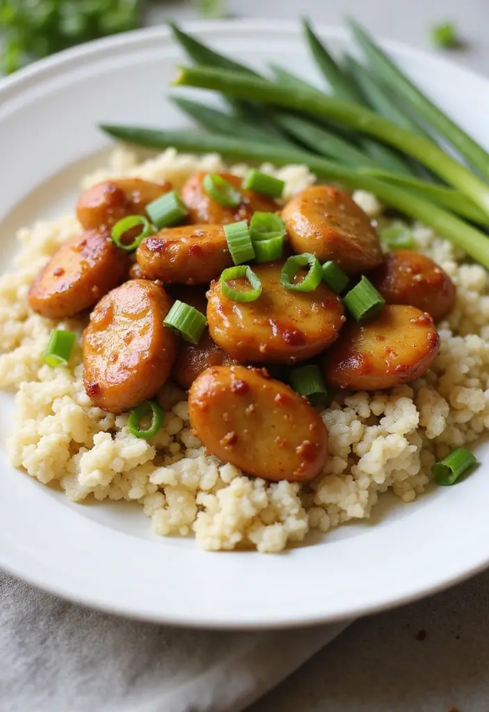 27 Low Carb High Protein Pasta Recipes for Busy Weeknights 135 27 Low Carb High Protein Pasta Recipes for Busy Weeknights - 21. Honey Garlic Chicken with Cauliflower Rice