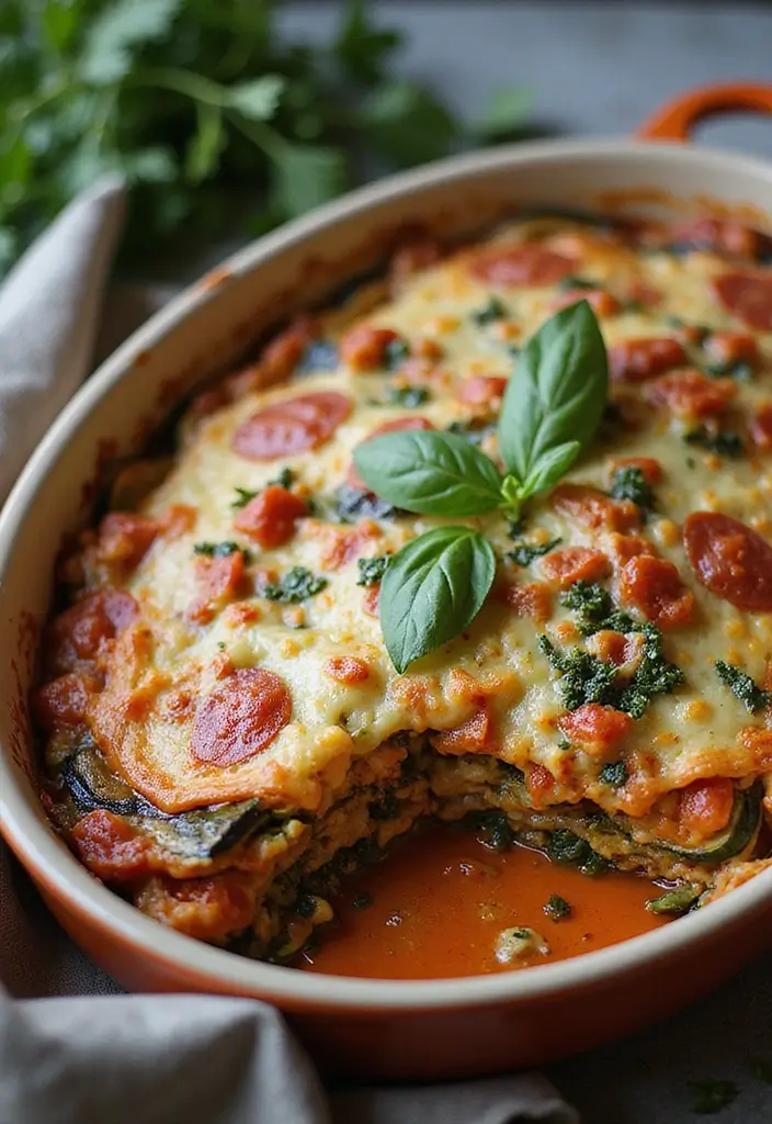 27 Low Carb High Protein Pasta Recipes for Busy Weeknights 41 27 Low Carb High Protein Pasta Recipes for Busy Weeknights - 7. Pesto Zucchini and Eggplant Lasagna