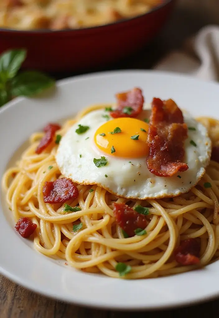 28 Easy Pasta and Bacon Recipes That Taste Incredible 81 28 Easy Pasta and Bacon Recipes That Taste Incredible - 15. Bacon and Egg Pasta