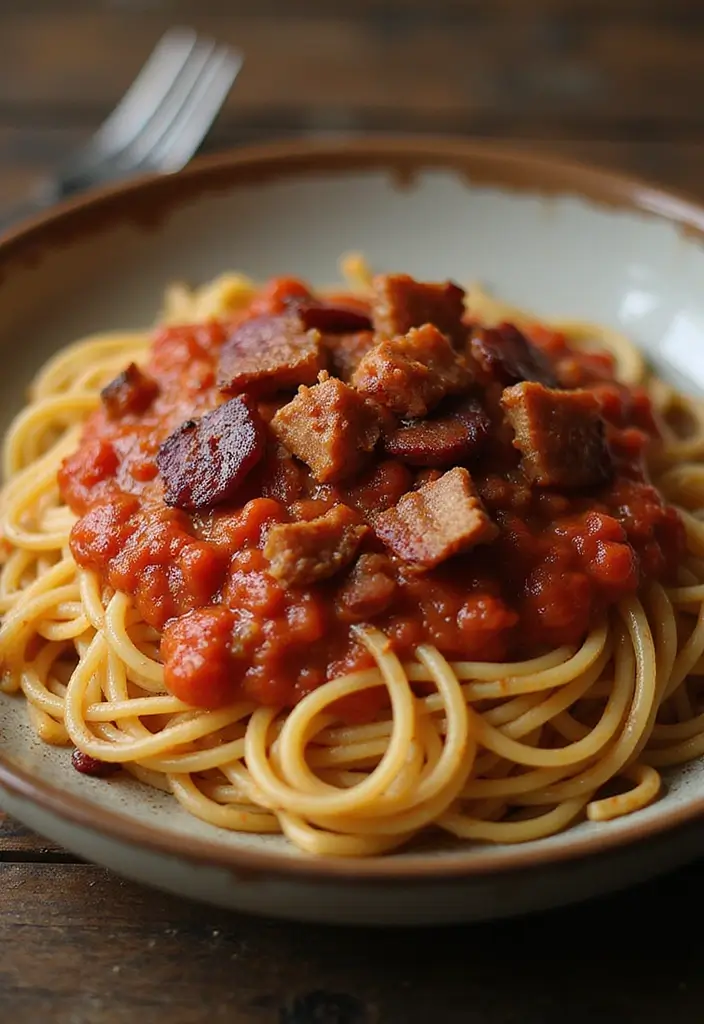 28 Easy Pasta and Bacon Recipes That Taste Incredible 89 28 Easy Pasta and Bacon Recipes That Taste Incredible - 17. Smoky Bacon and Tomato Pasta