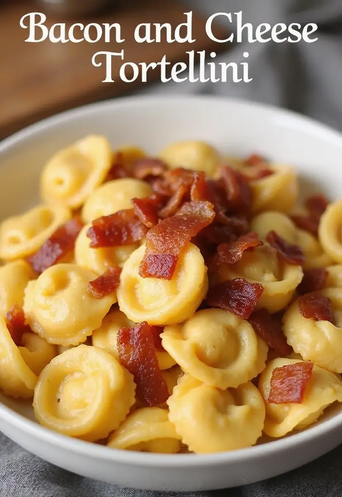 28 Easy Pasta and Bacon Recipes That Taste Incredible 96 28 Easy Pasta and Bacon Recipes That Taste Incredible - 18. Bacon and Cheese Tortellini