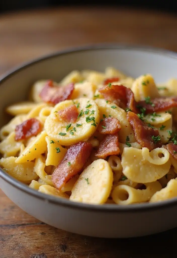 28 Easy Pasta and Bacon Recipes That Taste Incredible 120 28 Easy Pasta and Bacon Recipes That Taste Incredible - 22. Bacon and Potato Pasta