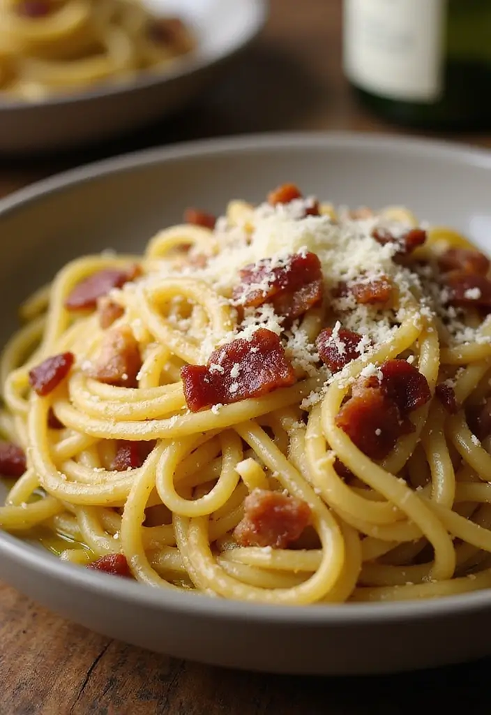 28 Easy Pasta and Bacon Recipes That Taste Incredible 39 28 Easy Pasta and Bacon Recipes That Taste Incredible - 7. Garlic Bacon Pasta
