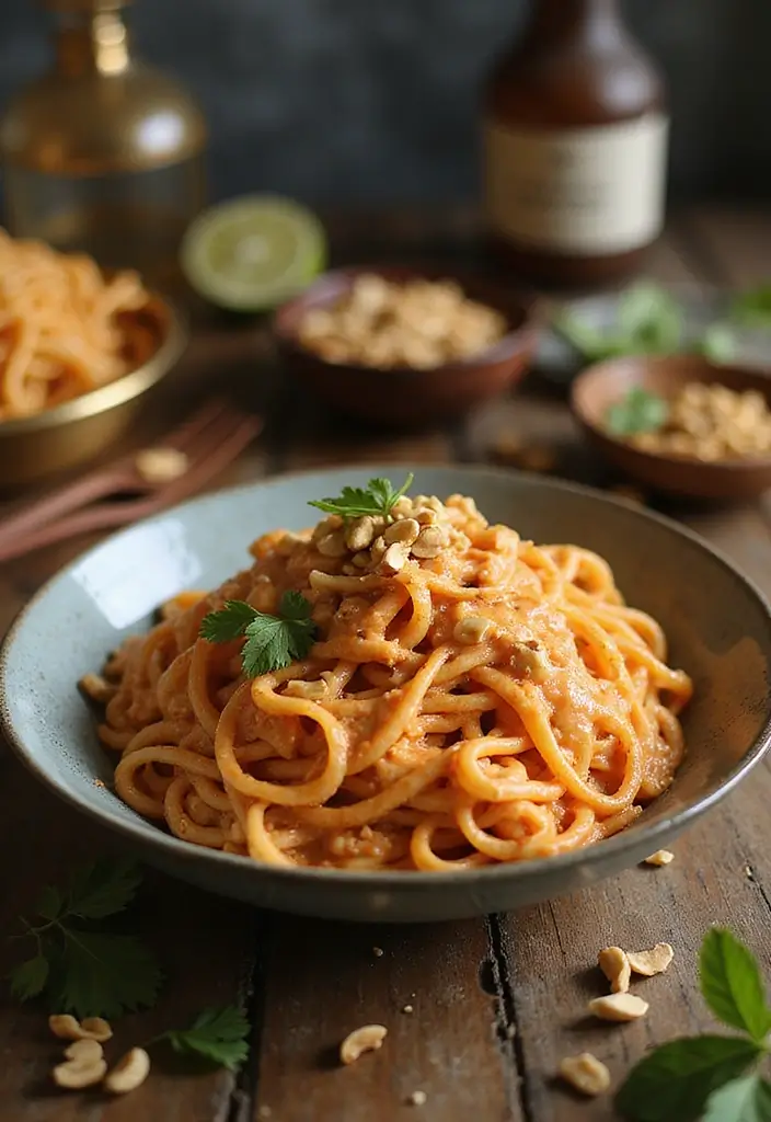 28 Easy Pink Pasta Sauce Recipes for Creamy Date Night Dinners 92 28 Easy Pink Pasta Sauce Recipes for Creamy Date Night Dinners - 16. Thai Peanut Pink Sauce