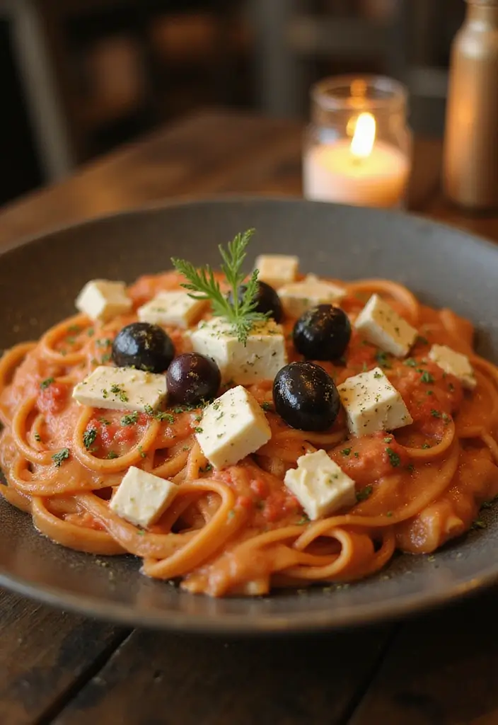 28 Easy Pink Pasta Sauce Recipes for Creamy Date Night Dinners 134 28 Easy Pink Pasta Sauce Recipes for Creamy Date Night Dinners - 24. Feta Cheese Pink Sauce